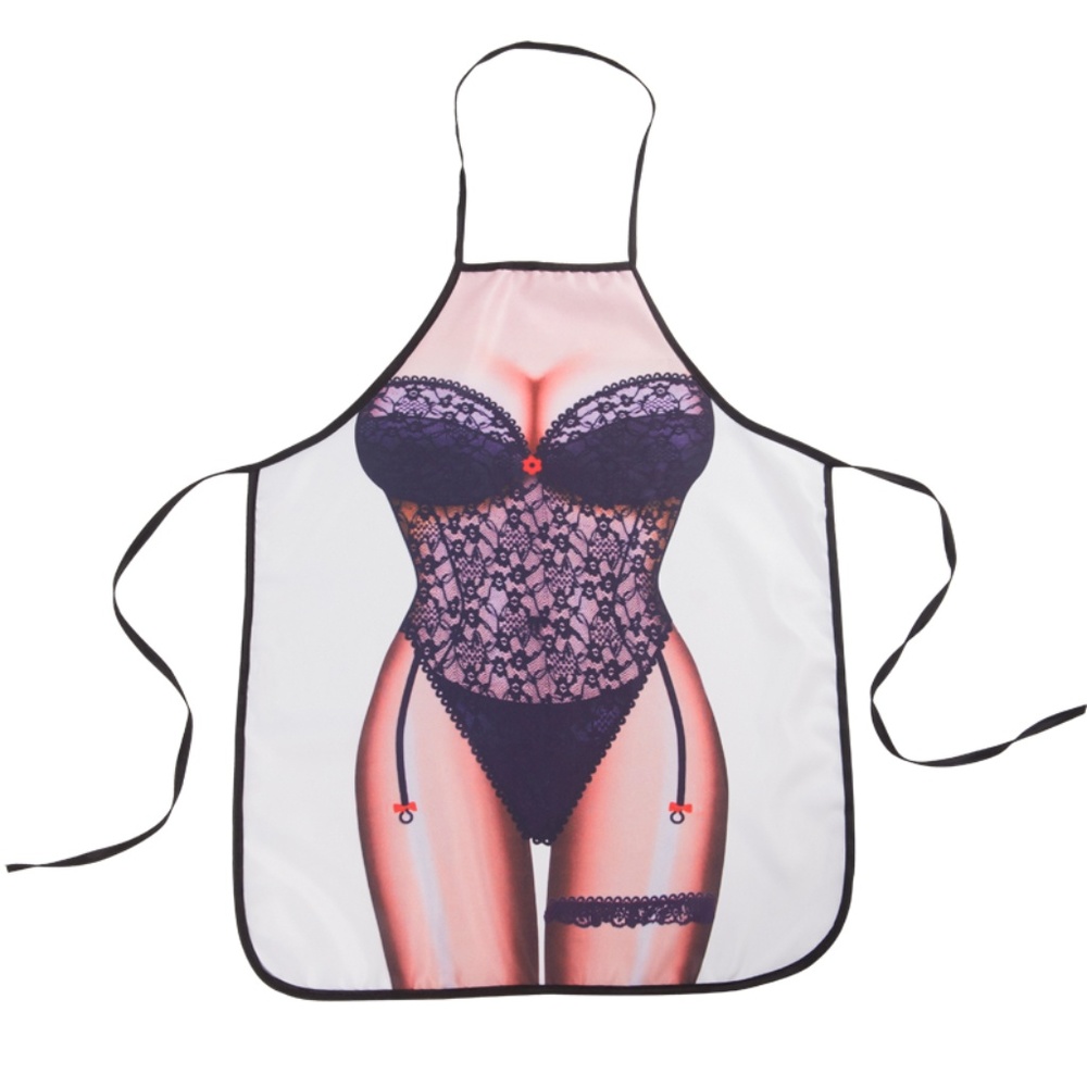 Sexy Girl Decorated Waterproof Kitchen Apron